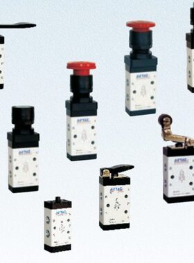 亚德客 M5PF110 M5PF210 M5PF-06-08 R-G-B机械阀五口二位