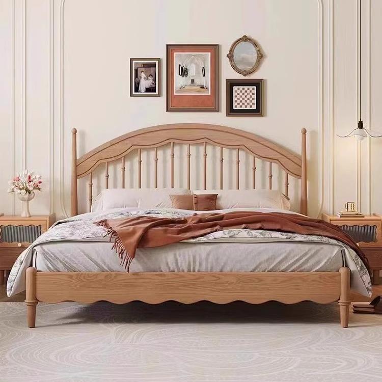 实北欧法式复古约5木床现代简民宿1.米温莎床家用主卧1.8YF-X284#