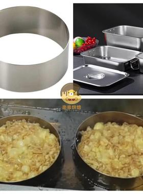 ǒ螺把蛳粉炸蛋模具圈锅工具锈盆钢方长方不形方盘带NMU手商
