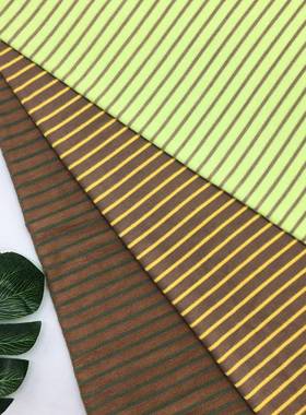 高弹面德绒条纹料280克人棉条力纹IEM布料亲肤条纹打底面衫面双料