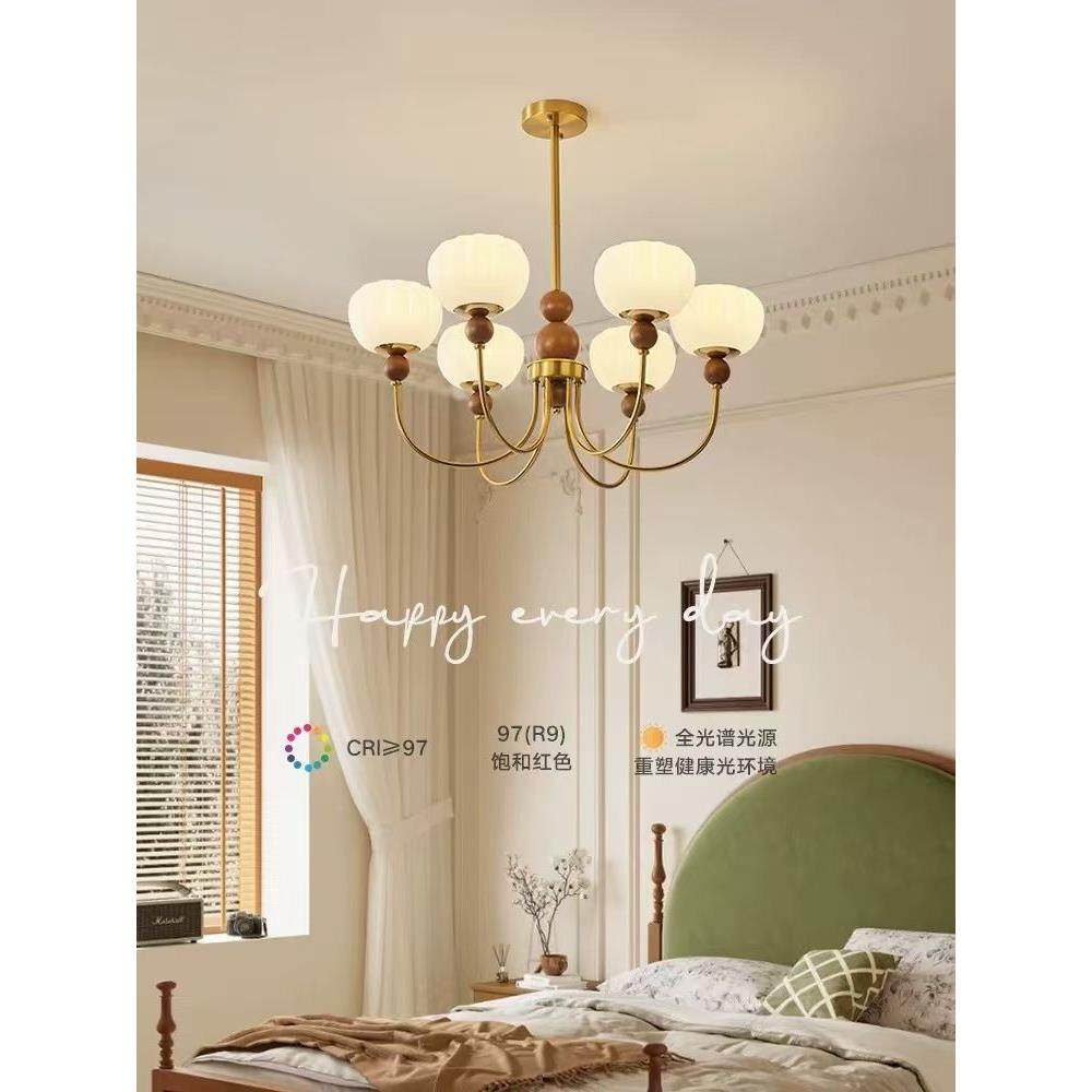 灯中586间古客厅灯卧室餐厅护眼简约复古美式新中式房吊卧室餐厅,家装灯饰光源,智能吊灯,淘宝优惠券,粉丝福利购,淘宝优惠卷