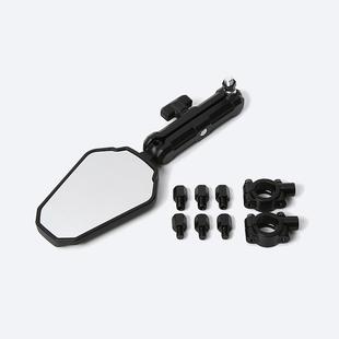 摩托车铝合反金后视大视野改装 用光镜倒后车镜镜配 可折叠视镜通