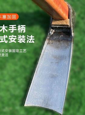 老式锄头老地牌GKO子农用头两锄用厚除草栽菜镢加头老式锄头挖冬