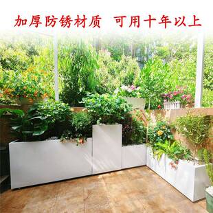 批可订户外花坛移动外围栏槽外室385摆隔断种花箱植不锈钢花盆铁