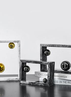 欧高北样端板房电视柜客厅装件饰大理石摆家居饰LZT-028品现代轻