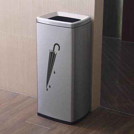 商用雨伞桶大号长方形不锈钢轻奢酒雨伞伞收纳XH-32131雨筒店大堂