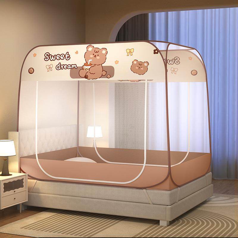 家用免布三角半高安装方顶蒙古包蚊帐1可折8叠1.米单双人床.2米加,床上用品,蚊帐,淘宝优惠券,粉丝福利购,淘宝优惠卷