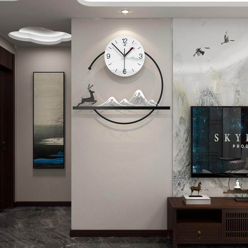 代新中式钟表现客厅约时家JT24369用挂钟简挂墙高级感餐桌沙发装