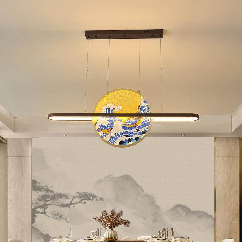 奢202新年款餐厅灯珐琅彩吊灯轻灯具1现代简约别墅卧室楼91483梯,家装灯饰光源,智能吊灯,淘宝优惠券,粉丝福利购,淘宝优惠卷