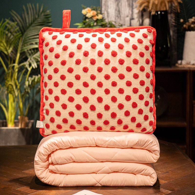 抱枕被子两用加i厚加绒办公室午睡枕头毯子二合一车载午休折叠靠