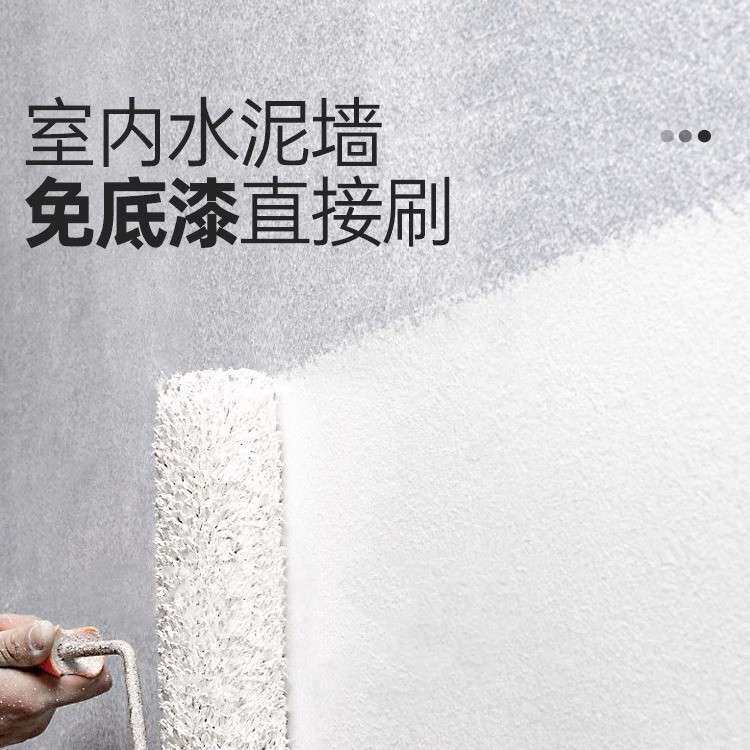水泥墙专用漆毛坯房墙面涂料自刷乳胶漆墙漆刷墙粉刷大桶油漆白色