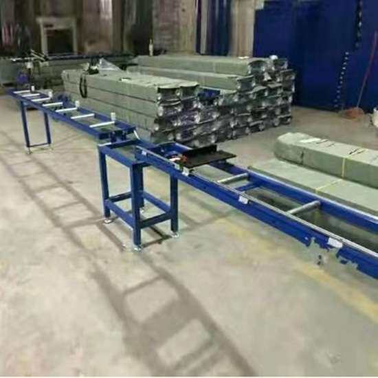 切割机输送架 铝合金切割机滚筒送料架 铝材切割锯定位托物架