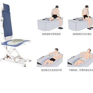 跨境热销洗澡椅沐浴凳电动浴缸凳洗澡凳多功能电动折叠洗澡椅老年