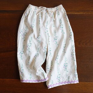 子儿童夏装 宝宝洋气时髦长裤 2025新款 碎花超好看休闲裤 薄款 女童裤