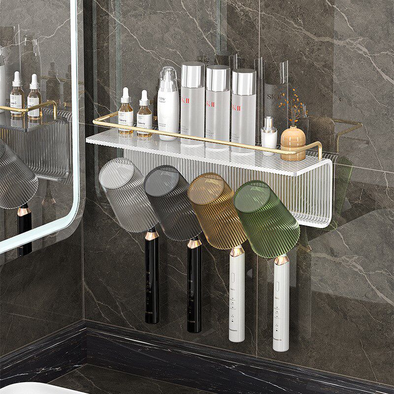 轻奢一家四口牙刷架子置物架2023新款高级亚克力牙杯免打孔壁挂式