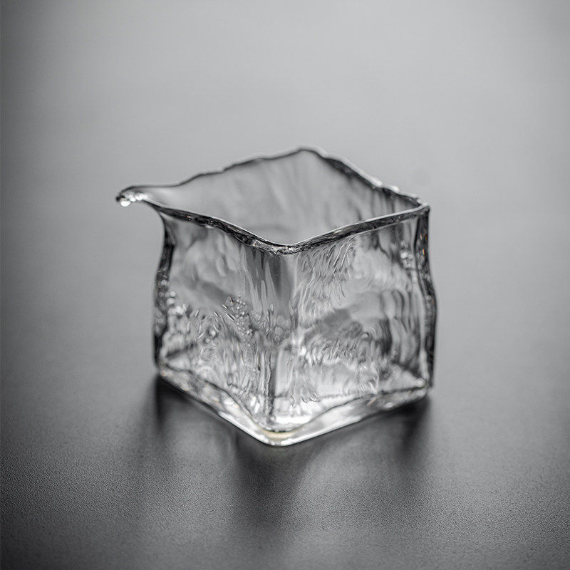 草木祠方形玻璃公道杯日式耐热玻璃分茶器加厚茶海家用茶杯匀杯