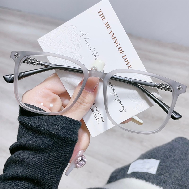 新款素颜方框眼镜框大