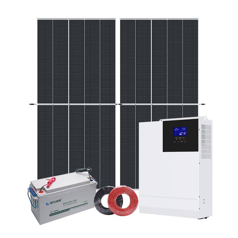 10KW离网太阳能系统供电220V太阳能发电系统