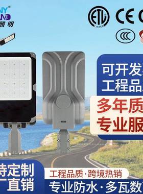 全新私模LED市电路灯户外市政工程款道路照明灯头200lm/W足功率