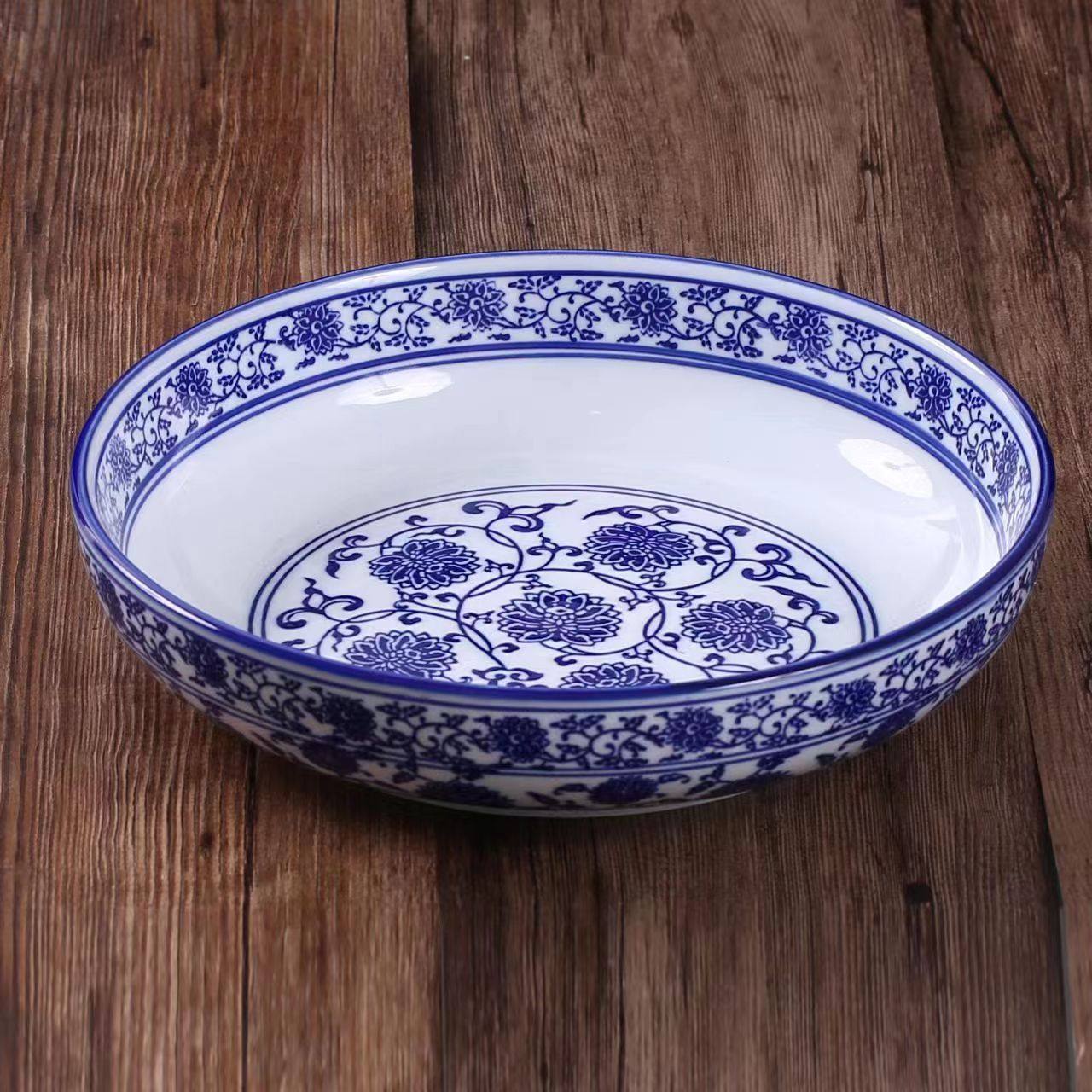 鱼头泡饼大菜碗青花陶瓷大号麻辣香锅浅碗高颜值剁椒鱼头水煮鱼盆,餐饮具,碗,淘宝优惠券,粉丝福利购,淘宝优惠卷