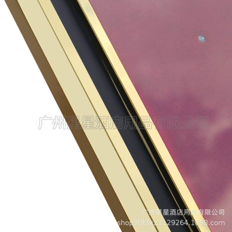 电镀钛金防锈立式指示牌高端酒店商场KTV落地不锈钢宣传栏展示牌