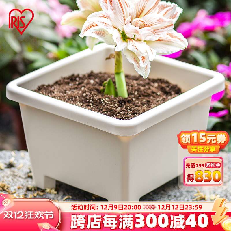 爱丽思圆形花卉盆栽植物花盆园艺阳台塑料花盆绿植盆种菜爱丽丝