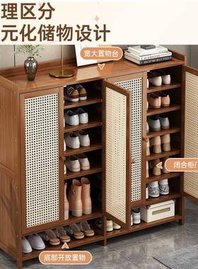 门口鞋柜多加宽鞋架子层家用入户室内玄关一体大容OFD储物柜爆子