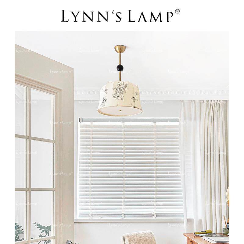 Lyn775n's立意法式复古布艺房室吊灯实式木书卧花纹美浪漫客厅灯,家装灯饰光源,智能吊灯,淘宝优惠券,粉丝福利购,淘宝优惠卷