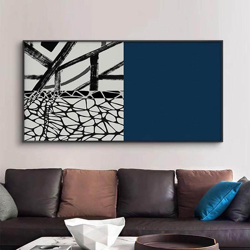 客厅装画饰北欧抽象色块艺术横版线大壁幅画C-426创意条沙发背景,家居饰品,现代装饰画,淘宝优惠券,粉丝福利购,淘宝优惠卷