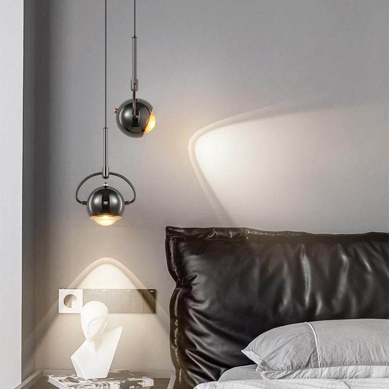 可降餐厅灯护眼床头吊562灯创意升卧室玄关极吊灯线背景简墙客厅