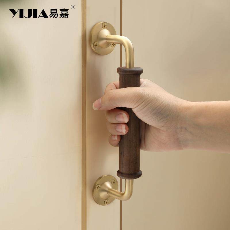 高档轻木奢黑胡门桃木柜门拉手橱柜衣NFJ柜拉黄铜手底座明装门把,标准件/零部件/工业耗材,车间地垫,淘宝优惠券,粉丝福利购,淘宝优惠卷