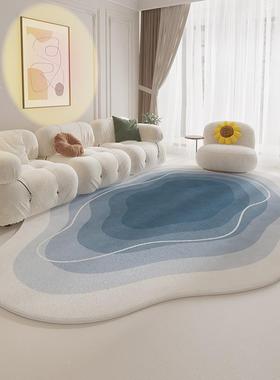 轻奢油奶仿羊绒地毯家用风云地朵不6.12-L-4规则地毯全铺隔凉防滑