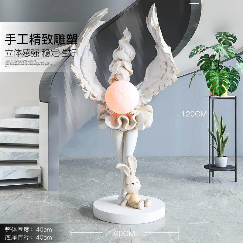 天使孩大zls20230型落地摆家居饰客厅电视柜旁件灯雕塑品开业乔迁,家居饰品,落地摆件,淘宝优惠券,粉丝福利购,淘宝优惠卷