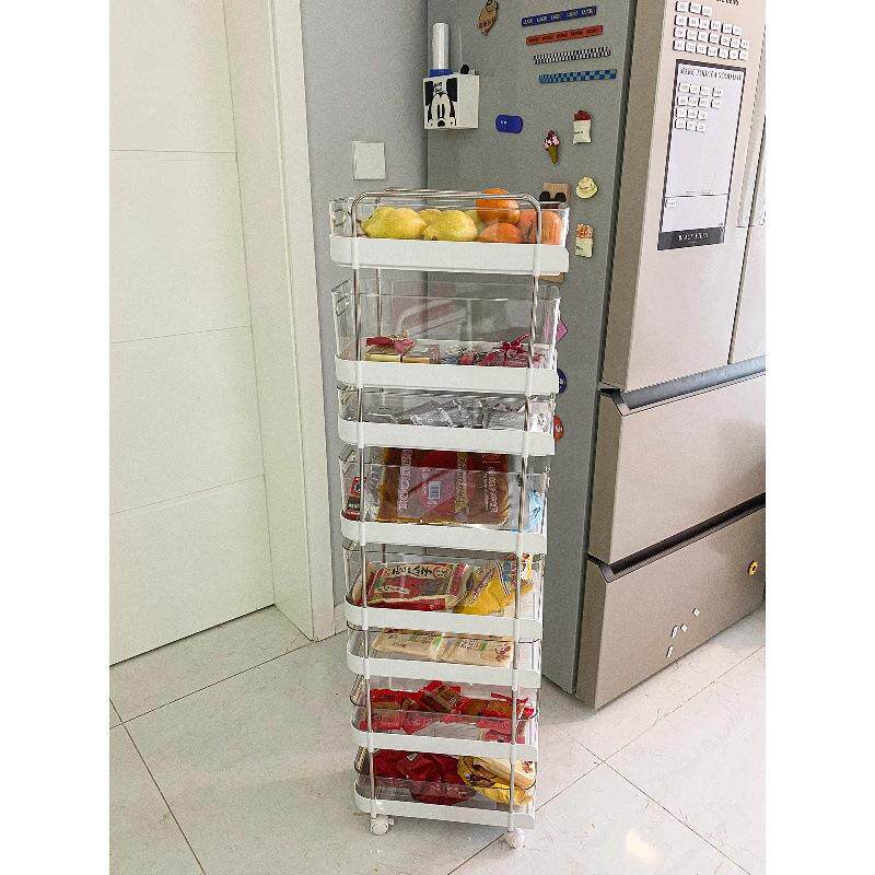 零食克置物架车落地带轮客厅JAP网红小推物亚力收纳盒桌面杂收纳