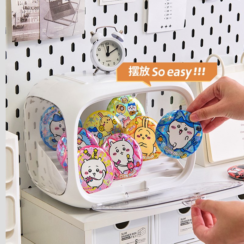 吧唧收纳盒太空舱阶梯式亚克力桌面展示架徽章谷子动漫Z周边展示