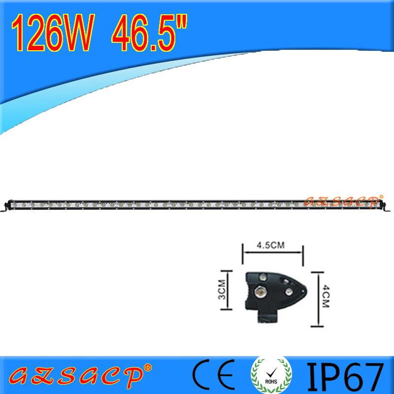 12v24v汽车LED单排长条灯越野改装车顶射灯超薄超亮中网射灯126W