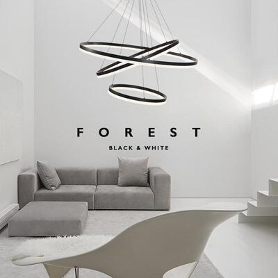 意式极简 全铜客厅吊灯现代简约餐厅卧室别墅大厅led圆环灯具