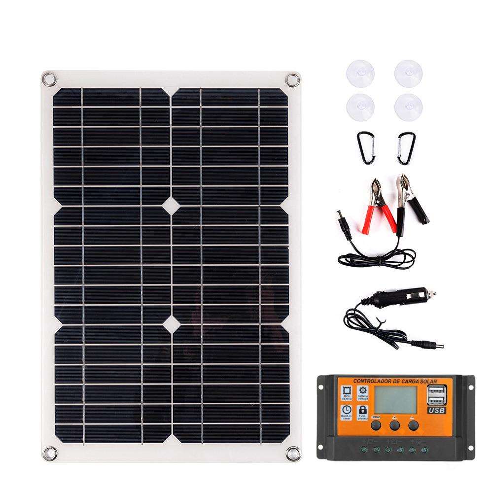 20W18V太阳能电池板便携式防水应急移动太阳能充电板太阳能光伏板