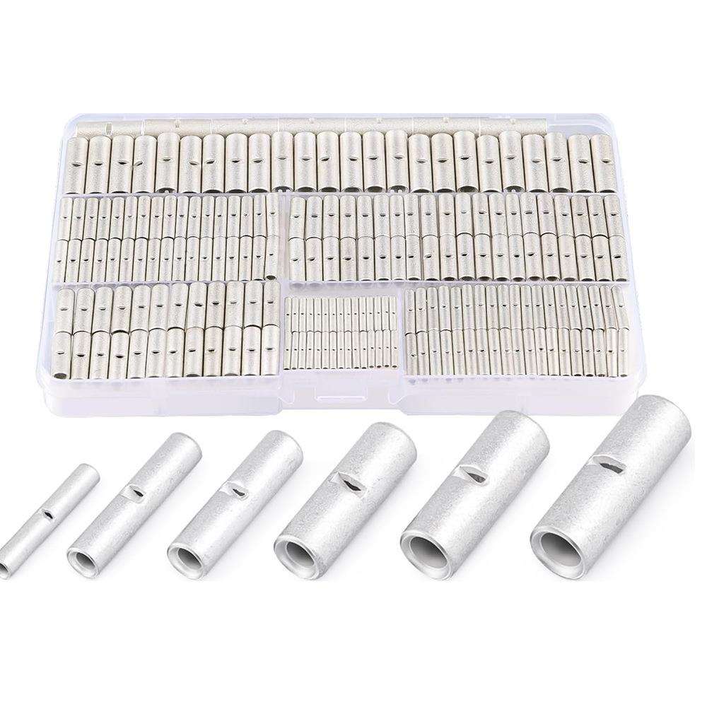 跨境 460pcs盒装 24-8AWG/非绝缘管型对接连接器中接接线端子