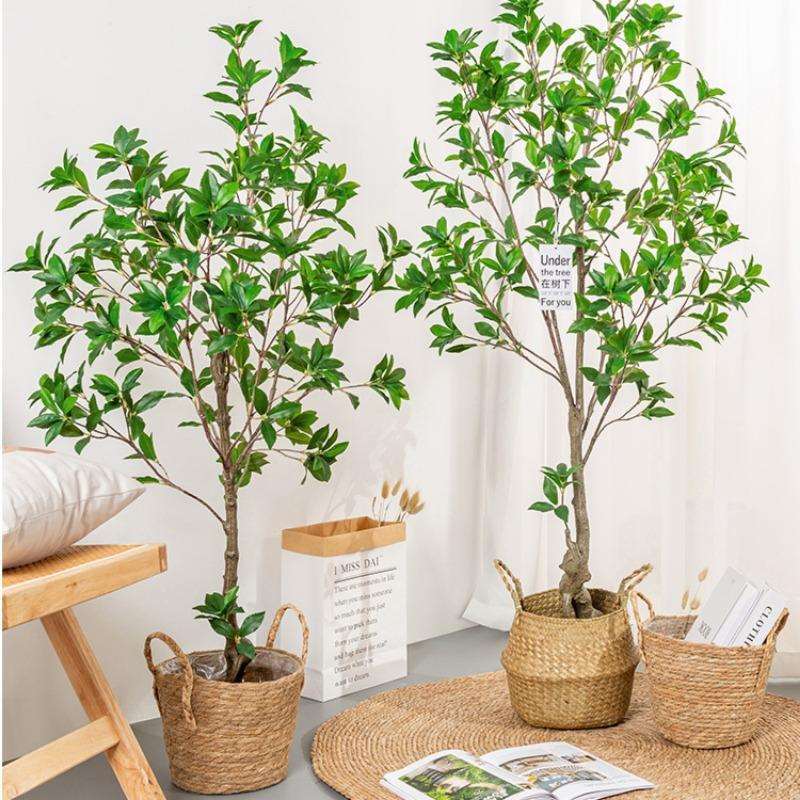 仿真绿植马醉木室内客厅摆件假枝叶绿植落地装饰仿真植物盆栽