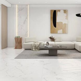 奶油白柔光寒江雪大理石仿岩板瓷砖600x1200法式客厅地砖厨房墙砖