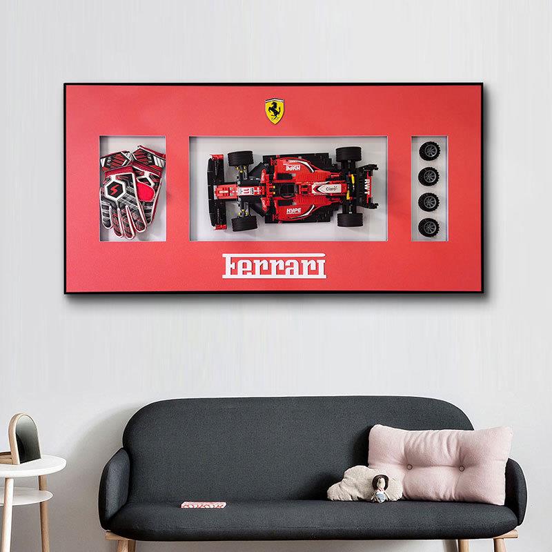 积木汽车立体机车走廊玄关儿童房墙画现代装饰画客厅积木上墙挂画