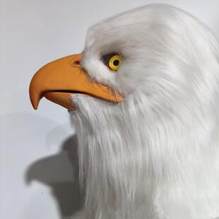 跨境亚马逊热卖老鹰面具头套万圣节cos装扮老鹰面具鸟白头鹰面具