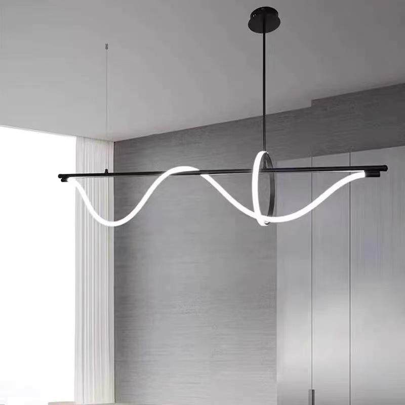 北欧极简餐厅吊灯现代艺术LED设计师创意吧台茶室长条餐桌灯具,家装灯饰光源,智能吊灯,淘宝优惠券,粉丝福利购,淘宝优惠卷