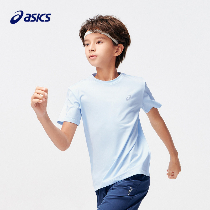ASICS/亚瑟士童装2024夏季男女儿童吸湿速干柔软舒适凉感短袖T恤