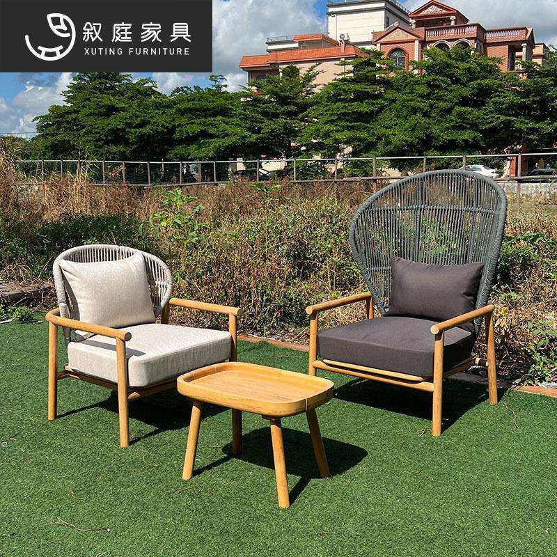户外简约沙发庭院花园室外阳台休闲藤编实木柚木别墅露天藤椅组合,电子元器件市场,其它元器件,淘宝优惠券,粉丝福利购,淘宝优惠卷