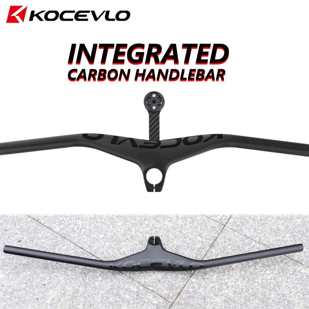 Kocevlo碳纤维车把山地车一体直把把横破风一字把17度XC一体把