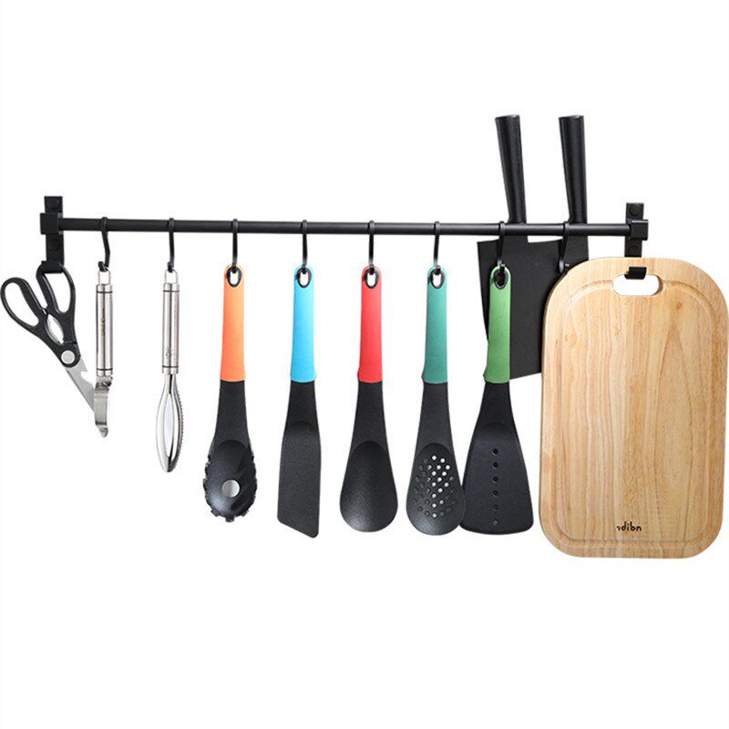 免打孔太空铝厨房挂钩排钩挂杆挂架活动杆置物架直供