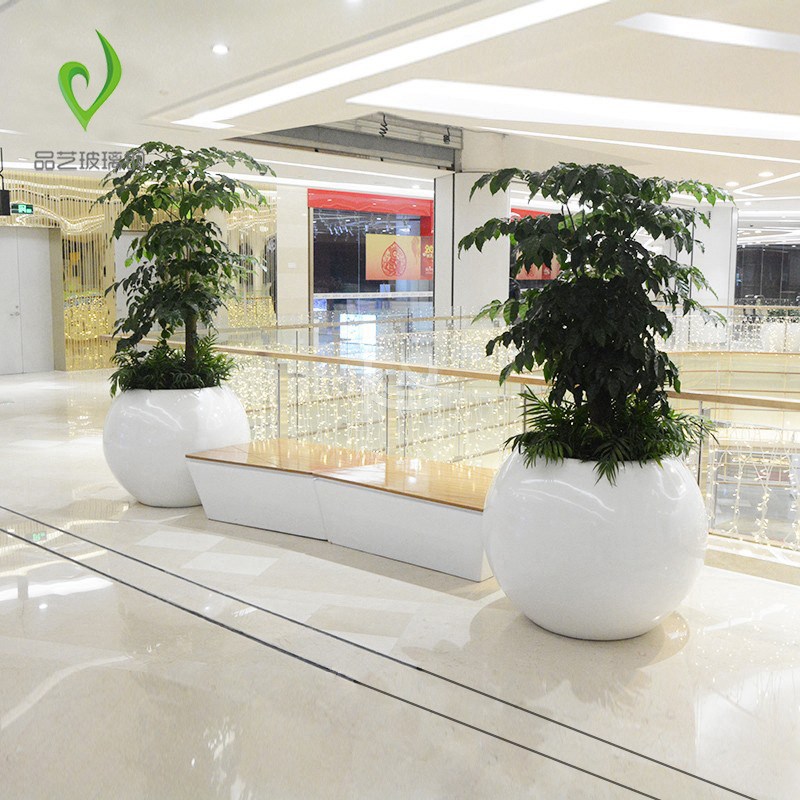 大型商场休闲座椅酒店客厅售楼处样板房异形椅玻璃钢花盆花器花瓶