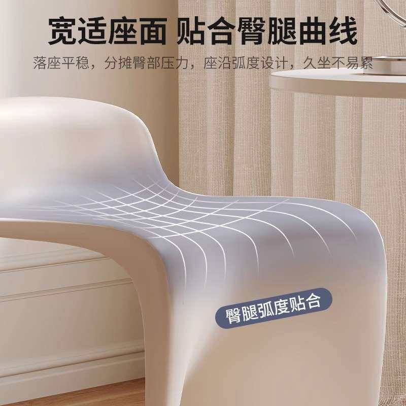 北欧岛台餐椅可叠放高凳子设计师椅子咖啡厅奶茶店洽谈塑料潘东椅